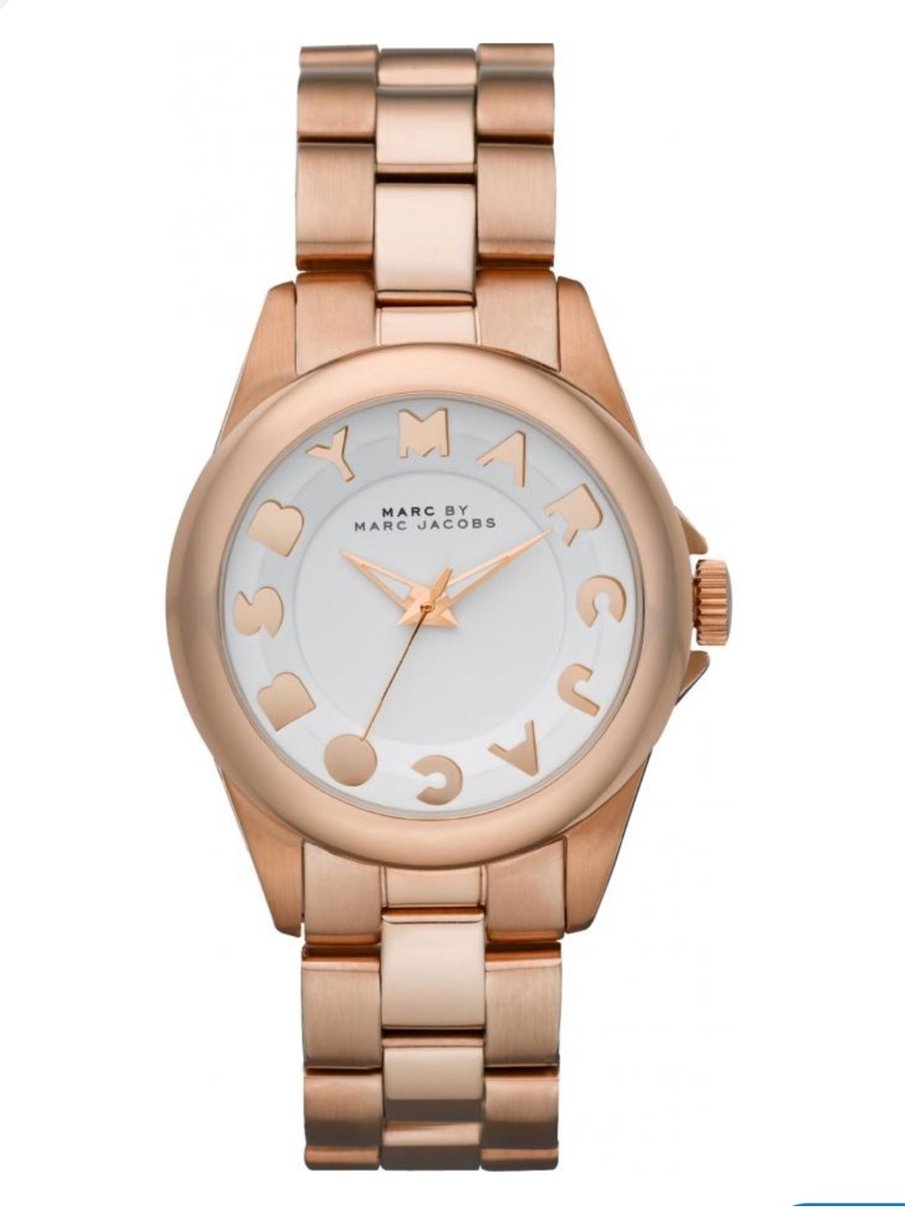 Marc by Marc Jacobs Rose Gold Stainless Steel Bubble Letter Women’s Watch